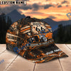 BlueJose Route 66 Hot Rod "Honoring the Legends of the Open Road" Personalized Name Cap – Orange Coupe Custom Baseball Cap