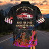 Bluejose Personalized Car "American Muscle Heritage" Flames Mustang Hawaiian Shirt