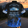 Bluejose Personalized Car "American Muscle Heritage" Flames Mustang Hawaiian Shirt