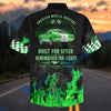 Bluejose Personalized Car "American Muscle Heritage" Flames Mustang Hawaiian Shirt