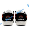 BlueJose Billiards 8 Heavenly Flame Red White Canvas Loafer Shoes