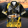 Bluejose Personalized Car "American Muscle Heritage" Flames Mustang Hawaiian Shirt