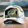 BlueJose Fishing White Marble & Gold Trim Splash Heartbeat Line Personalized Cap (13 Breeds)