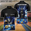 BlueJose Billiards 8 Ball 9 Ball Reaper Cue Master Customized Name, Team Name 3D Shirt (6 Colors)