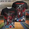 BlueJose Bowling Lane Thunder Dragon Customized Name, Team Name 3D Shirt (4 Colors)