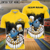 BlueJose Bowling Party Pins Funny Ball Customized Name, Team Name 3D Shirt