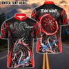 BlueJose Darts Angry Dragon Multicolor Options Personalized Name Pocket Shirt (4 Colors)