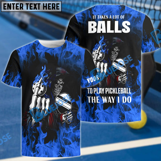 BlueJose Pickleball Skull Personalized Unisex Shirt