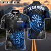 BlueJose Darts Flame Wolf Multicolor Options Personalized Name Shirt (4 Colors)