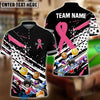 BlueJose Billiards Breast Cancer Awareness American Flag Customized Name 3D Shirts