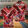 BlueJose Bowling & Pins Electric Eagle Lightning Strike Customized Name, Team Name 3D Shirt (4 Colors)