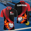 BlueJose Pickleball Fire Curve Line Personalized Name, Team Name Unisex Shirt (4 Colors)