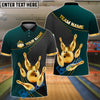 BlueJose Bowling And Pins Royal Crown Customized Name 3D Shirt (6 Colors)