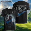 BlueJose Grim Reaper Design Golf Shirt, Custom Name & Team Name 3D Shirts