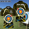 BlueJose Archery Target Thunder Lightning Customized Name 3D Shirt (4 Colors)