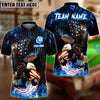 BlueJose Billiard 8 Ball Eagle Fire Flame Personalized Name Shirt (4 Colors)