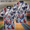 BlueJose Bowling American Patriot Customized Name, Team Name 3D Shirt