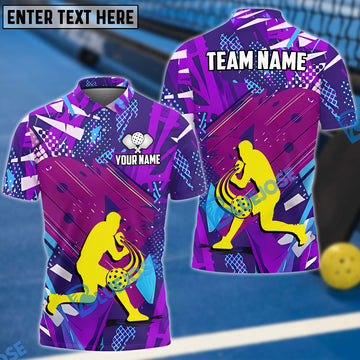 BlueJose 3D Multicolor Pickleball Personalized Unisex Shirt