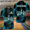 BlueJose Bowling And Pins Color Diamond Customized Name 3D Shirt ( 4 Colors )