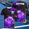 BlueJose Pickleball Grunge Flame Personalized Name, Team Name Unisex Shirt (4 Colors)