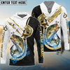 Bluejose Bass Fishing Black Golden Hook Name & Team Name 3D Shirts
