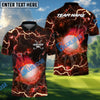BlueJose Golf Ball Thunder Pattern Customized Name, Team Name 3D Shirts (4 Colors)