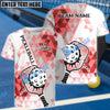 BlueJose Pickleball Classic Customized Name 3D Shirt (4 Colors)