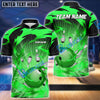 BlueJose Bowling And Pins Tornado Throw Customized Name 3D Shirt ( 5 Colors)