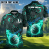 BlueJose Golf Ball Fire Pattern Customized Name, Team Name 3D Shirts (4 Colors)