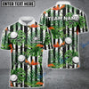 BlueJose Tropical Palm Leaf Golf Customized Name, Team Name 3D Shirts