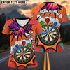 BlueJose Darts Bullseye Target Classic Design Multicolor Options Personalized Name Shirt (4 Colors)