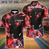 BlueJose Bowling And Pins Black Lightning Panther Multicolor Customized Name 3D Shirt (4 Colors)