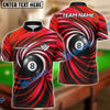 BlueJose Billiards Ball 8 Spinning Wave Personalized Name Shirt (4 Colors)