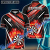 BlueJose Darts Fire Arrow Rain Personalized Name, Team Name Shirt (4 Colors)