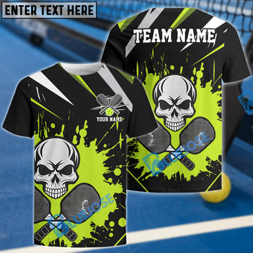 BlueJose Pickleball Skull Jersey Customized Name, Team Name 3D Shirt