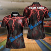 BlueJose Bowling And Pins Thunder Storm Pattern Customized Name 3D Shirt (4 Colors)