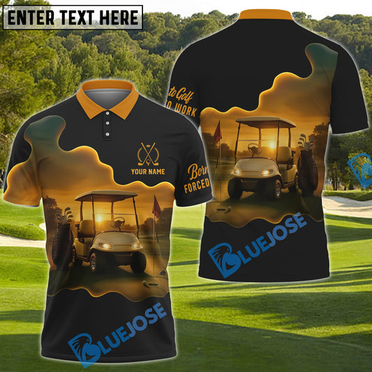 BlueJose Sunset Golf Cart Shirts, Custom Name & Team Name 3D Shirts