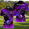BlueJose Dragon Golf Fire Lightning Shirt Customized Name, Team Name 3D Shirts (4 Colors)