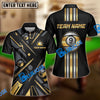 BlueJose Billiards Gold 9 Ball Elite Customized Name, Team Name 3D Shirt (6 Colors)