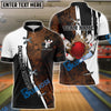 BlueJose Bowling And Pins Resurrection Fire Customized Name 3D Shirt (4 Colors)