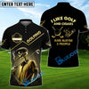 BlueJose I Like Golf Funny Skull Golf Shirt Customized Name, Team Name 3D Shirts (4 Colors)