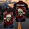 BlueJose Darts Skull Santa Personalized Name, Team Name Unisex Shirt (4 Colors)