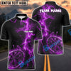 BlueJose Striking Lightning Design Pro Darts Tournament Multicolor Options Personalized Name Shirt (4 Colors)