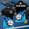 BlueJose Pickleball Fire Dot Personalized Name, Team Name Unisex Shirt (4 Colors)