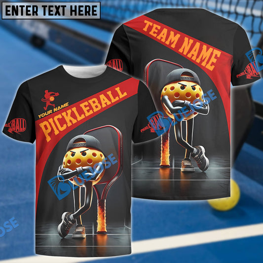BlueJose Pickleball Swag Ball Custom Name & Team 3D Shirt (4 Colors)