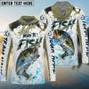 Bluejose Bass Fishing Skin Dynamic Jump Custom Name & Team Name 3D Shirts