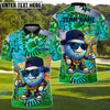 BlueJose Graffiti Golf King Shirt Customized Name, Team Name 3D Shirts (4 Colors)