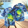 BlueJose Mahi Mahi Fishing Wave Rider Personalized All Over Print 3D Hawaiian Shirt