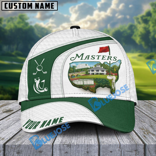 BlueJose Masters Golf Cap, Personalized Name Pattern 3D Classic Cap
