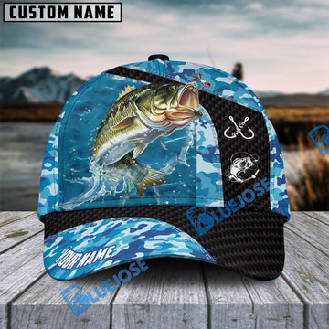 Bluejose Bass Fishing Blue Camo Personalized Cap
